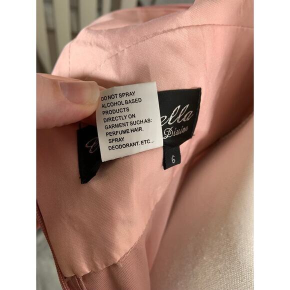 Cinderella Divine Dress Women's 6 Rose Pleated Bridesmaid Prom Formal Elegant - Picture 8 of 14